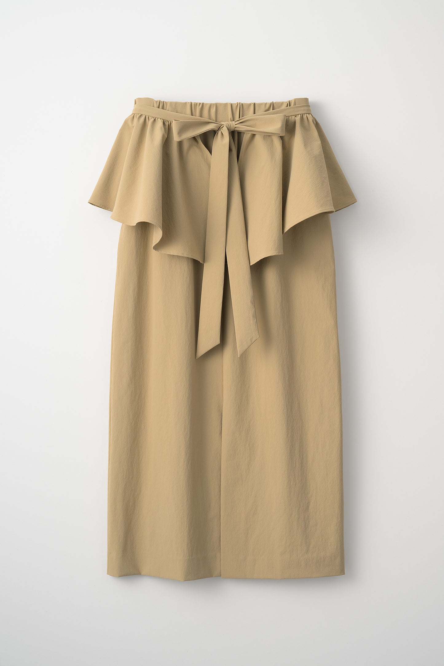 Tailored peplum skirt(Beige)