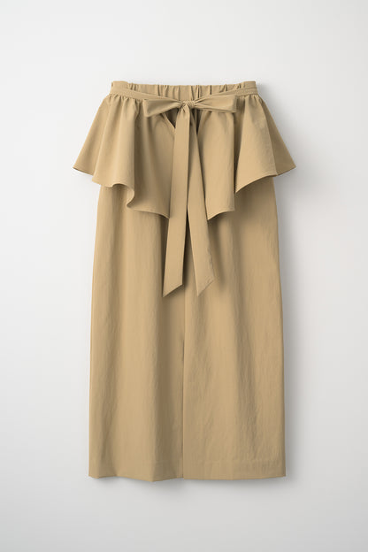 Tailored peplum skirt(Beige)