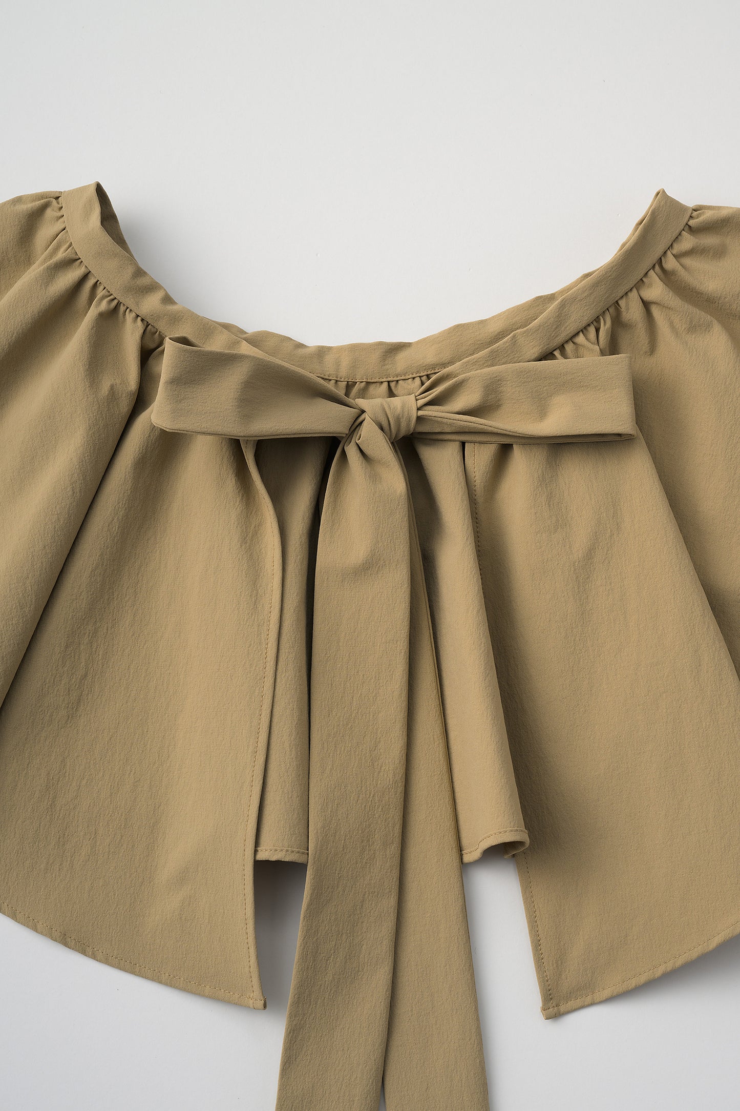 Tailored peplum skirt(Beige)