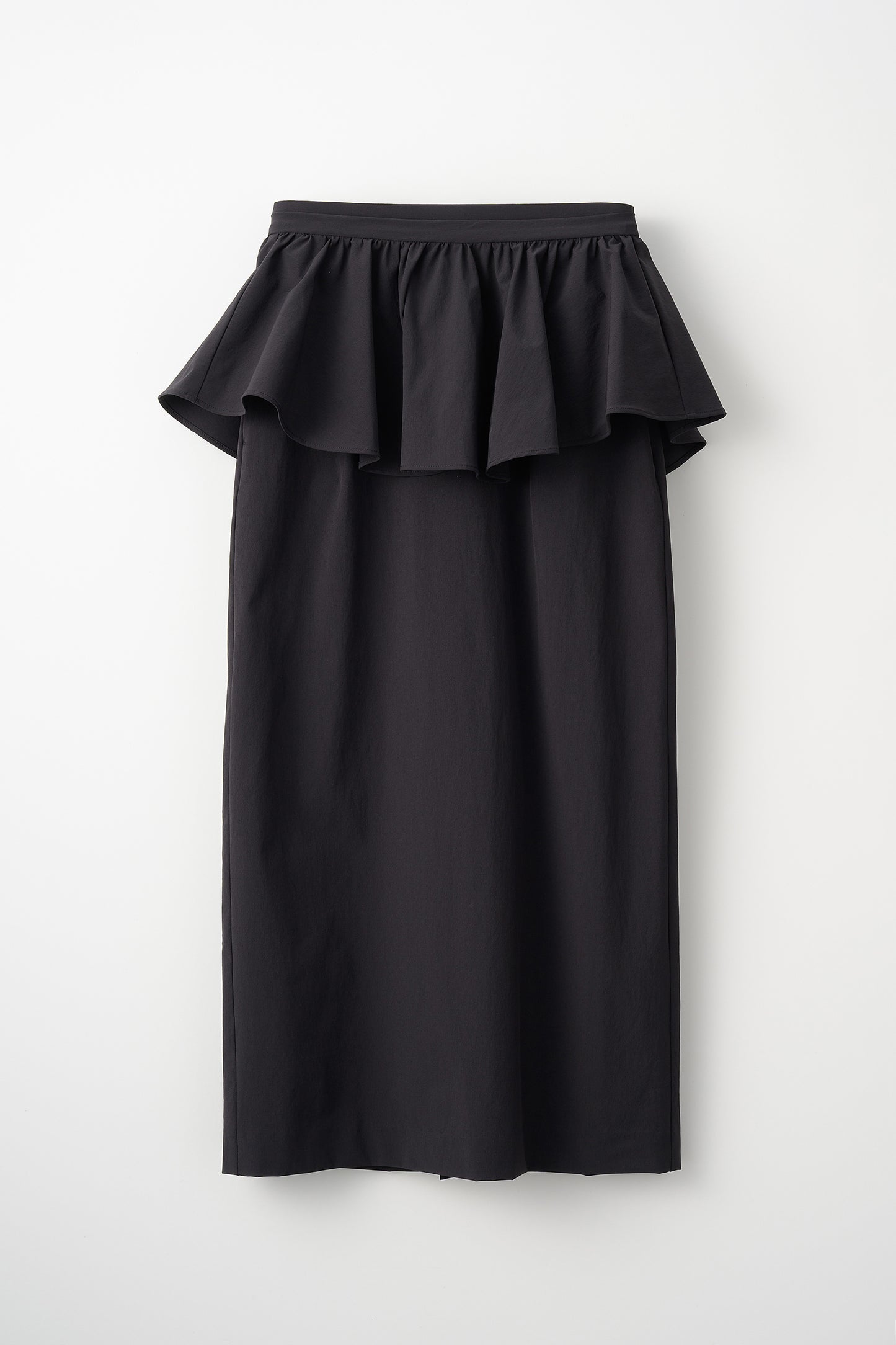 Tailored peplum skirt(Black)