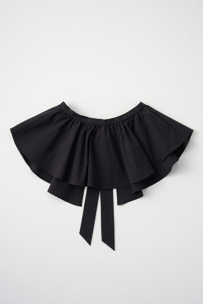 Tailored peplum skirt(Black)