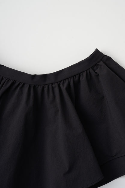 Tailored peplum skirt(Black)