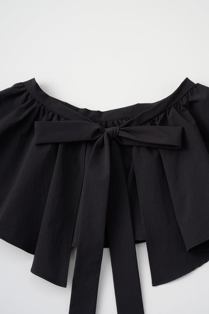 Tailored peplum skirt(Black)