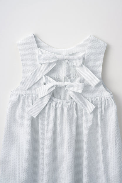 Hashigo ribbon dress(White)