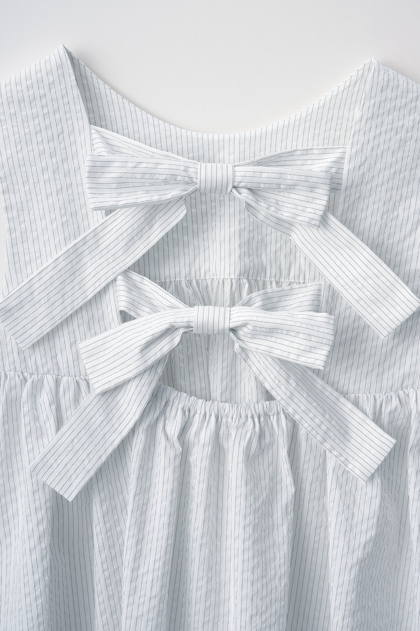 Hashigo ribbon dress(White)