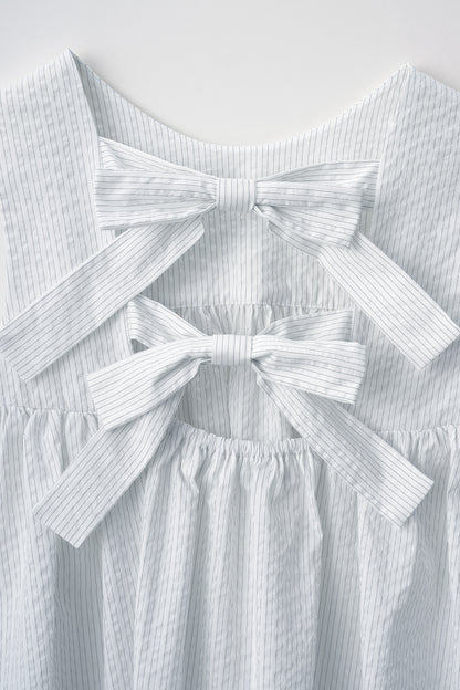 Hashigo ribbon dress(White)