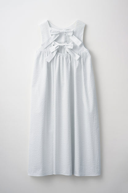 Hashigo ribbon dress(White)