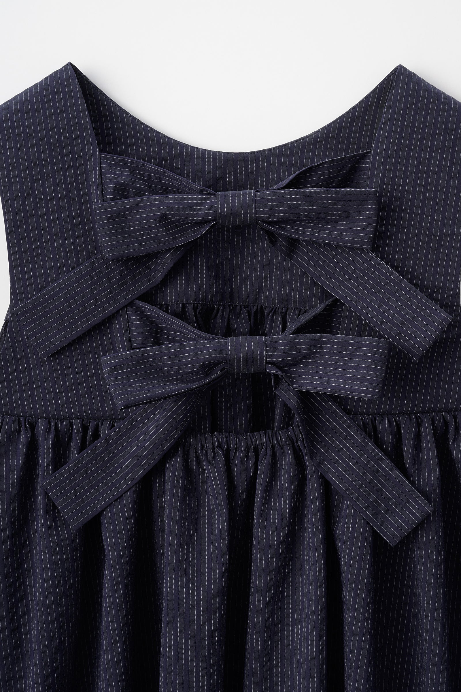 Hashigo ribbon dress(Navy) – Audire