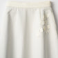 Bouquet grosgrain circular skirt(White)