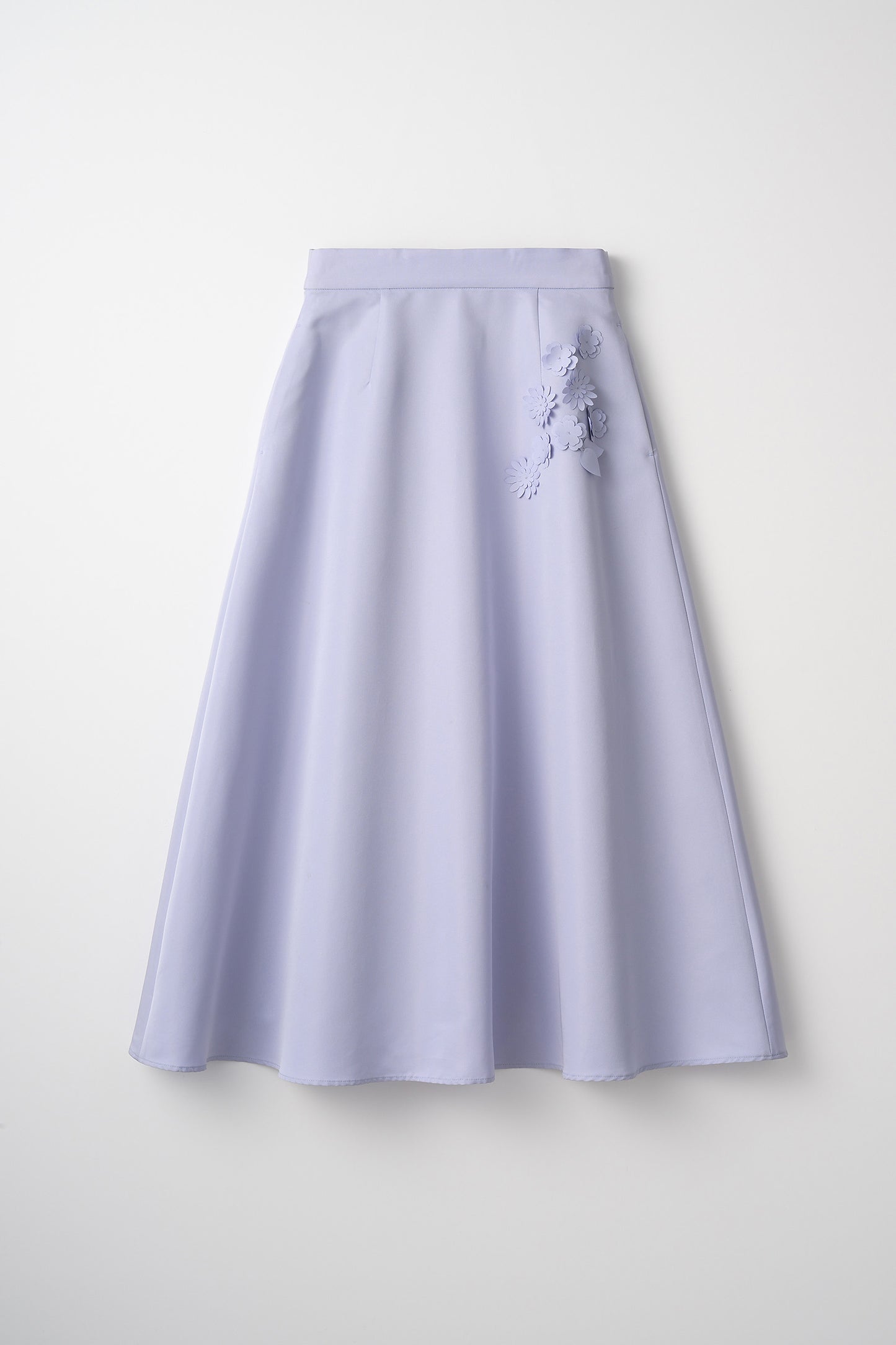 Bouquet grosgrain circular skirt(Blue gray)