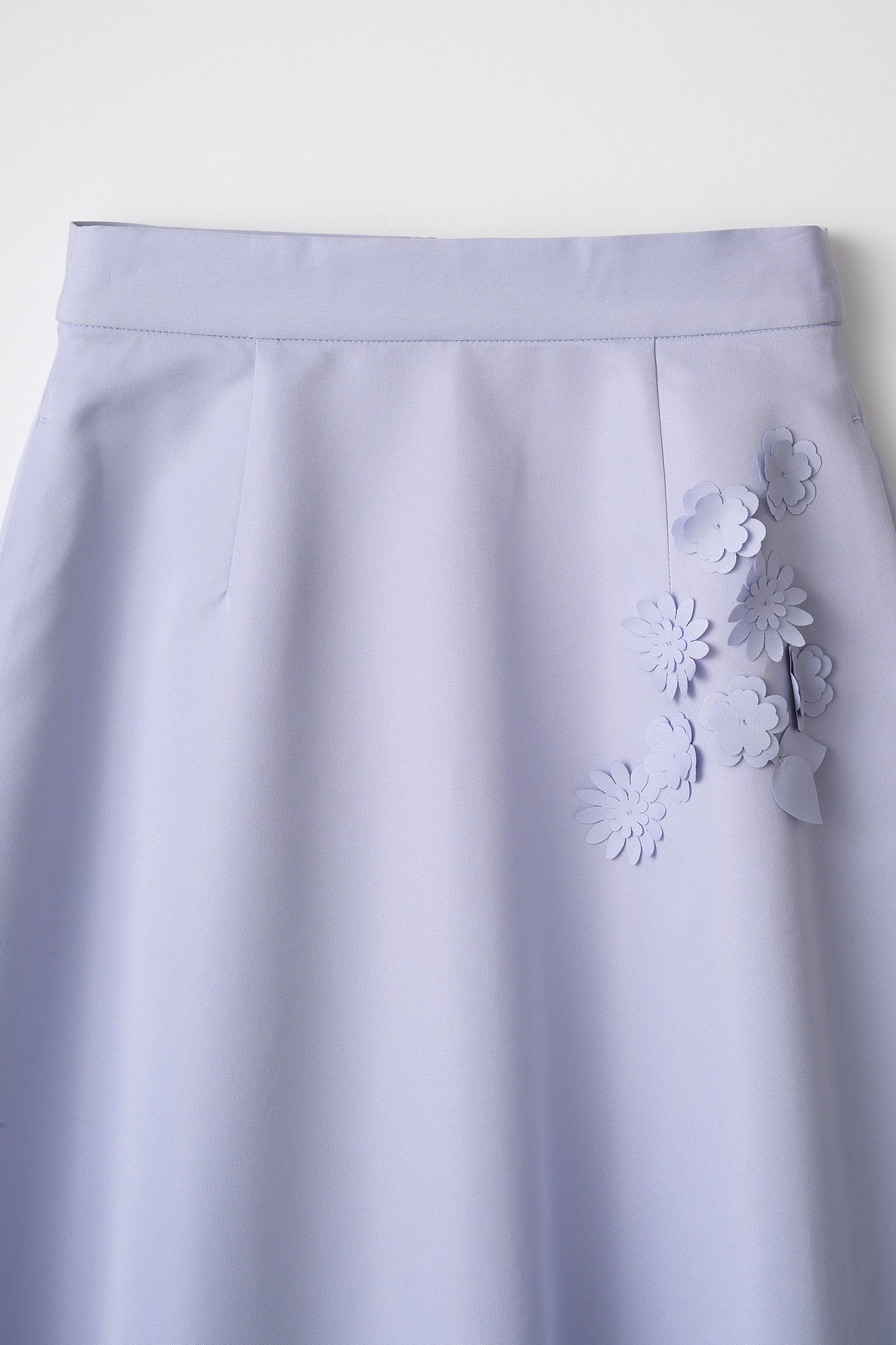 Bouquet grosgrain circular skirt(Blue gray)