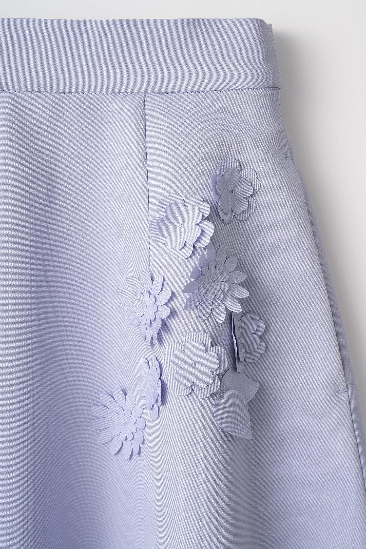 Bouquet grosgrain circular skirt(Blue gray)