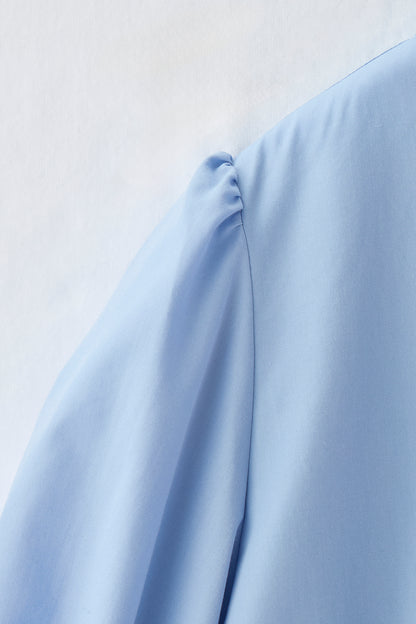 Audire bowtie volume blouse（Blue）