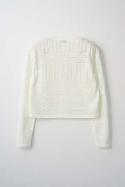 Milly knit cardigan (White)