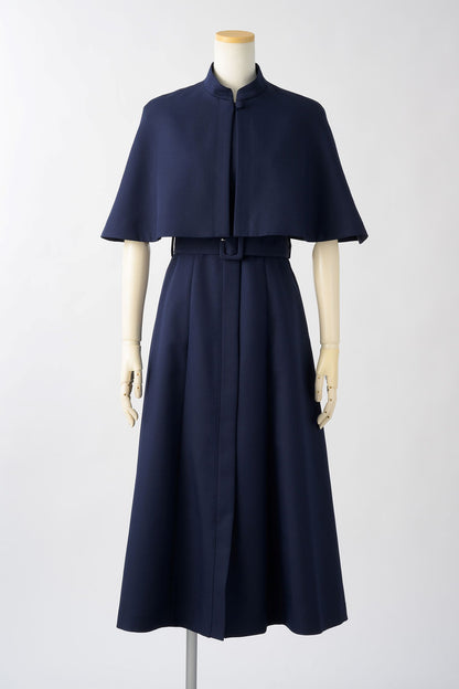 Palace cape dress (Navy)