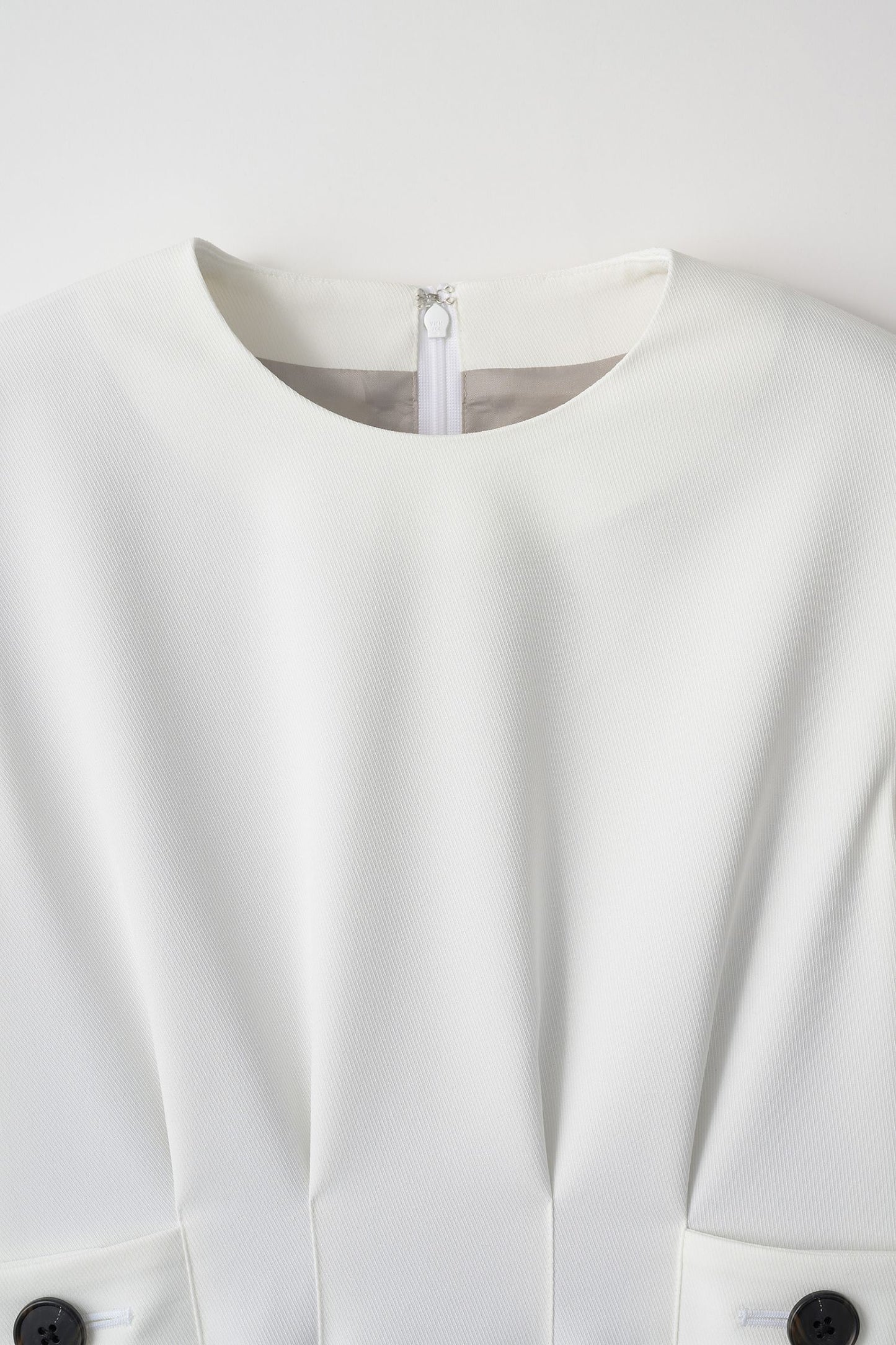Waist tuck dress (White)