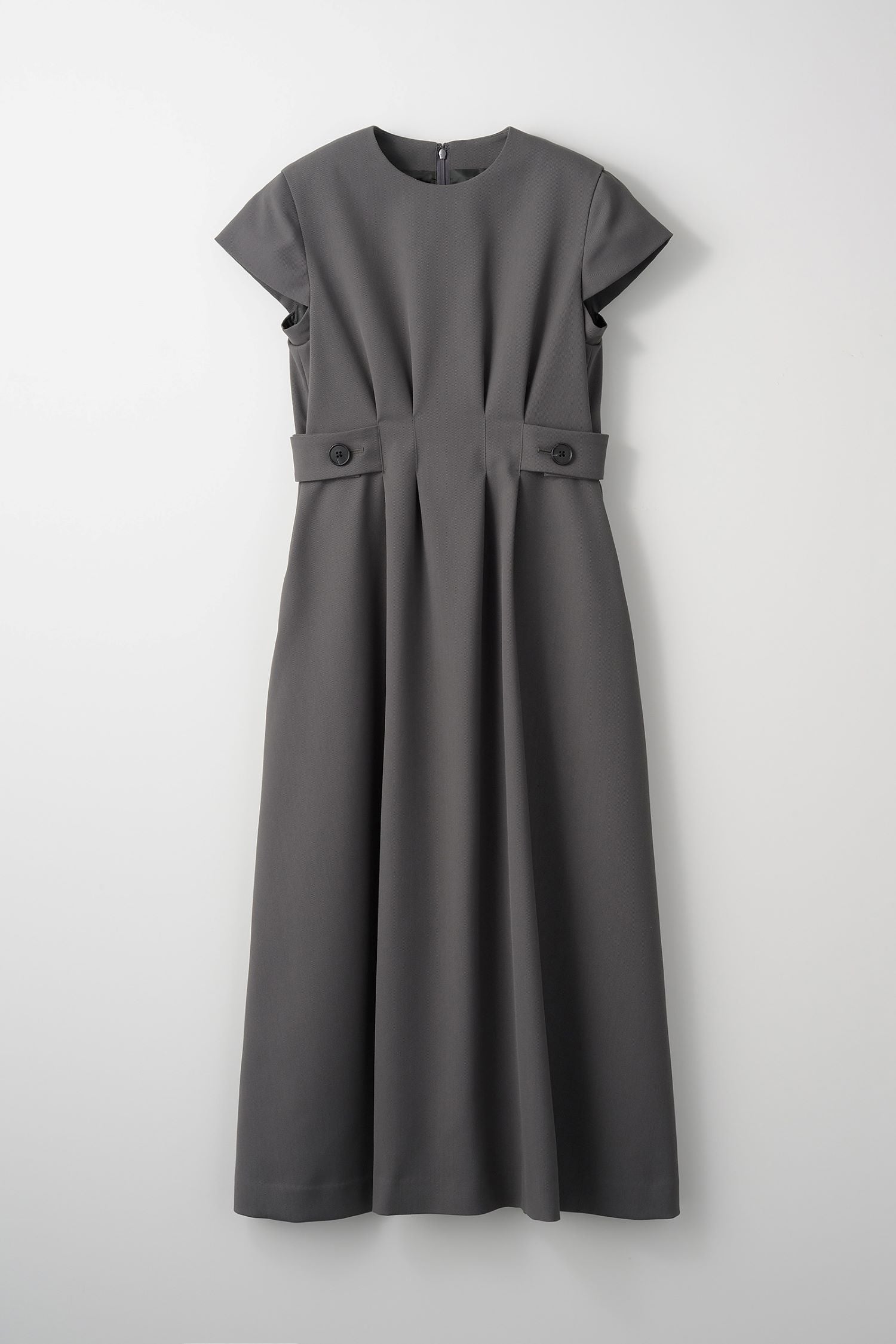 Waist tuck dress (Dark gray) – Audire