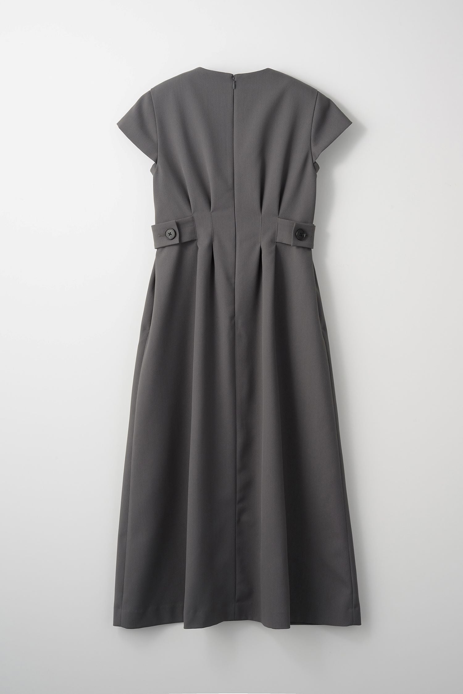 Waist tuck dress (Dark gray)