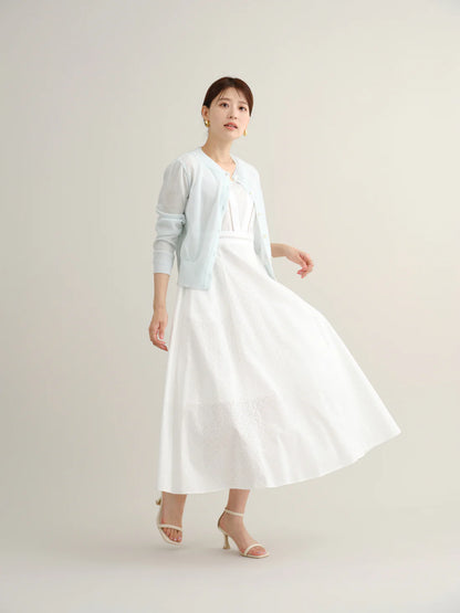 Slight glitter sheer cardigan (Mist blue)