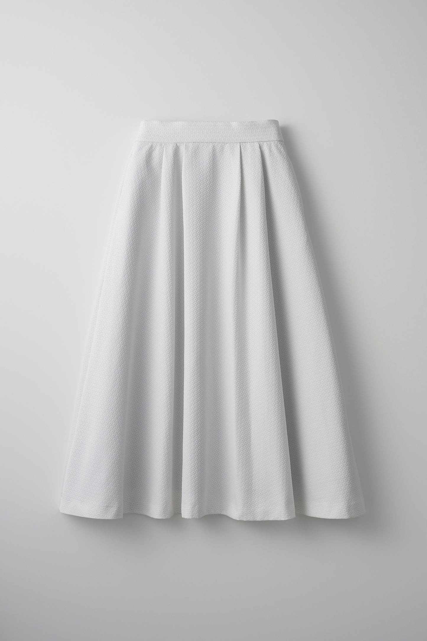 Blooming jacquard skirt (White/dot)