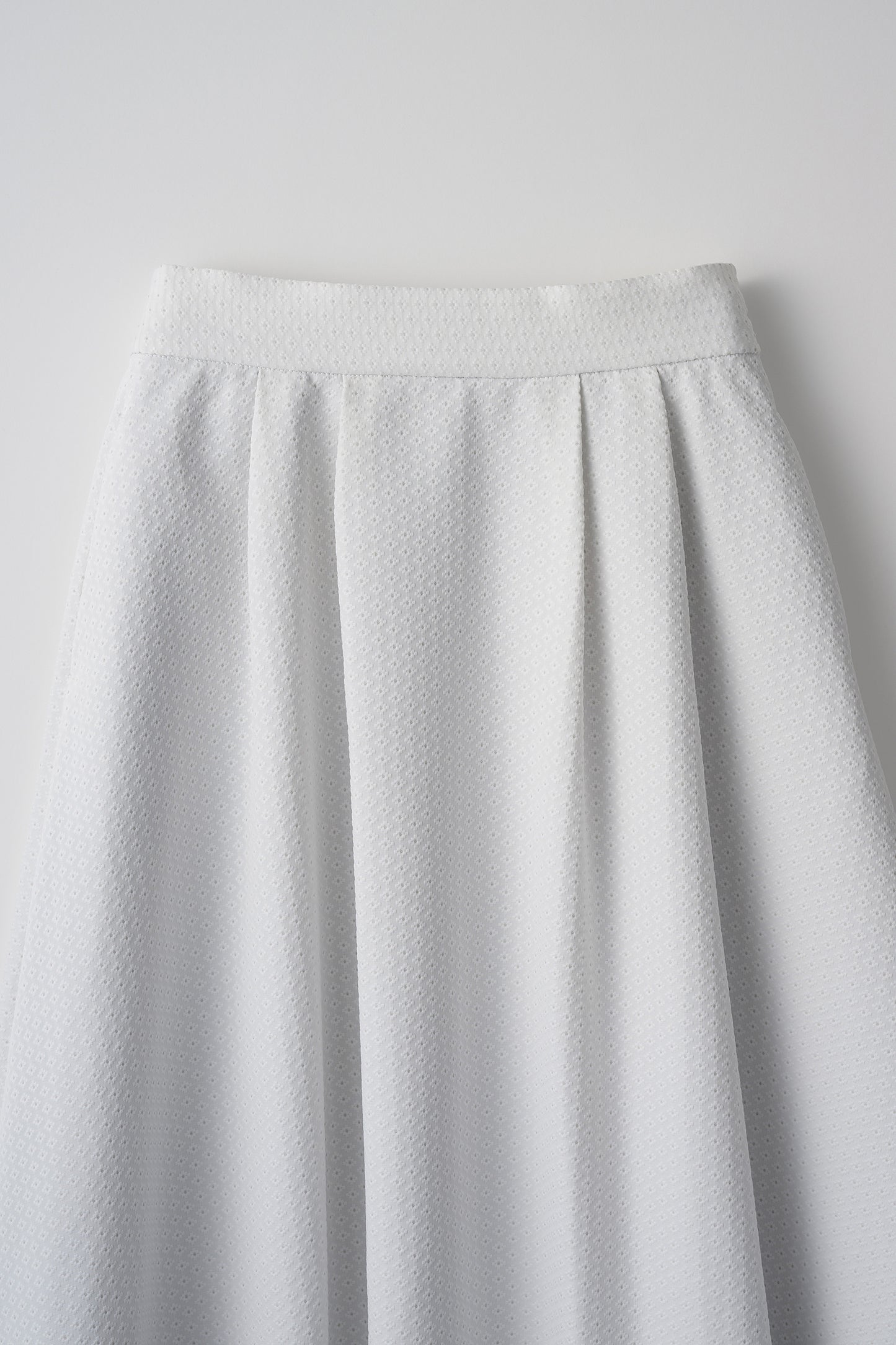 Blooming jacquard skirt (White/dot)