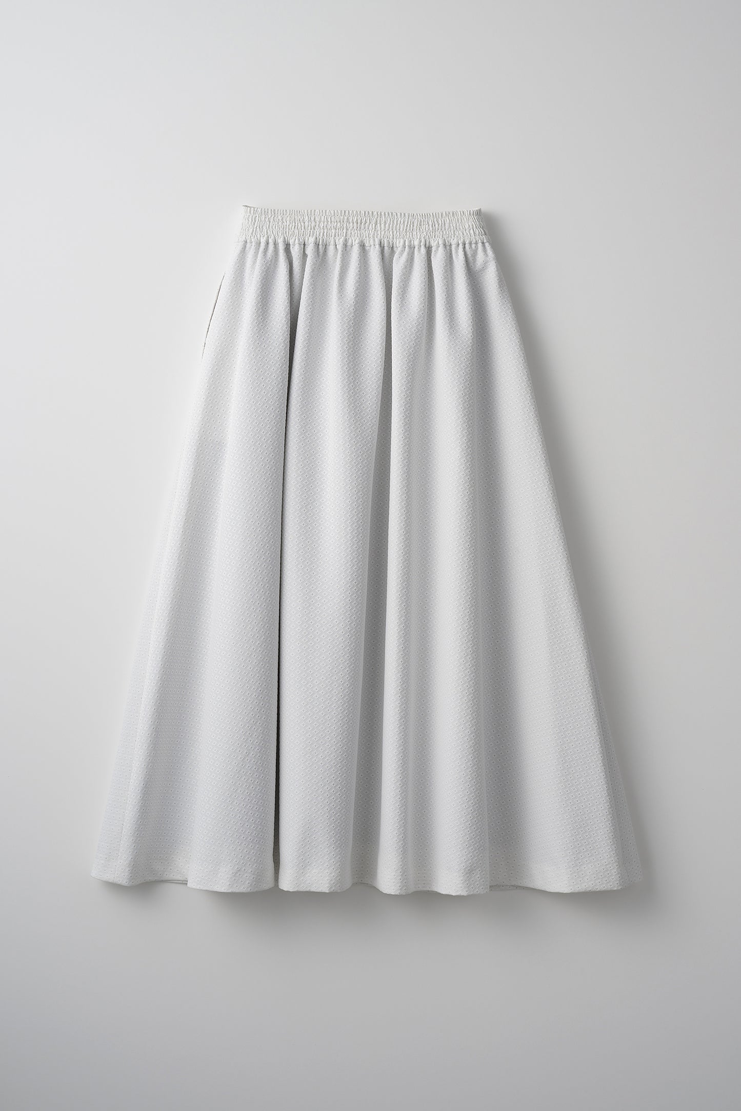 Blooming jacquard skirt (White/dot)