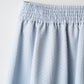 Blooming jacquard skirt (Blue gray)