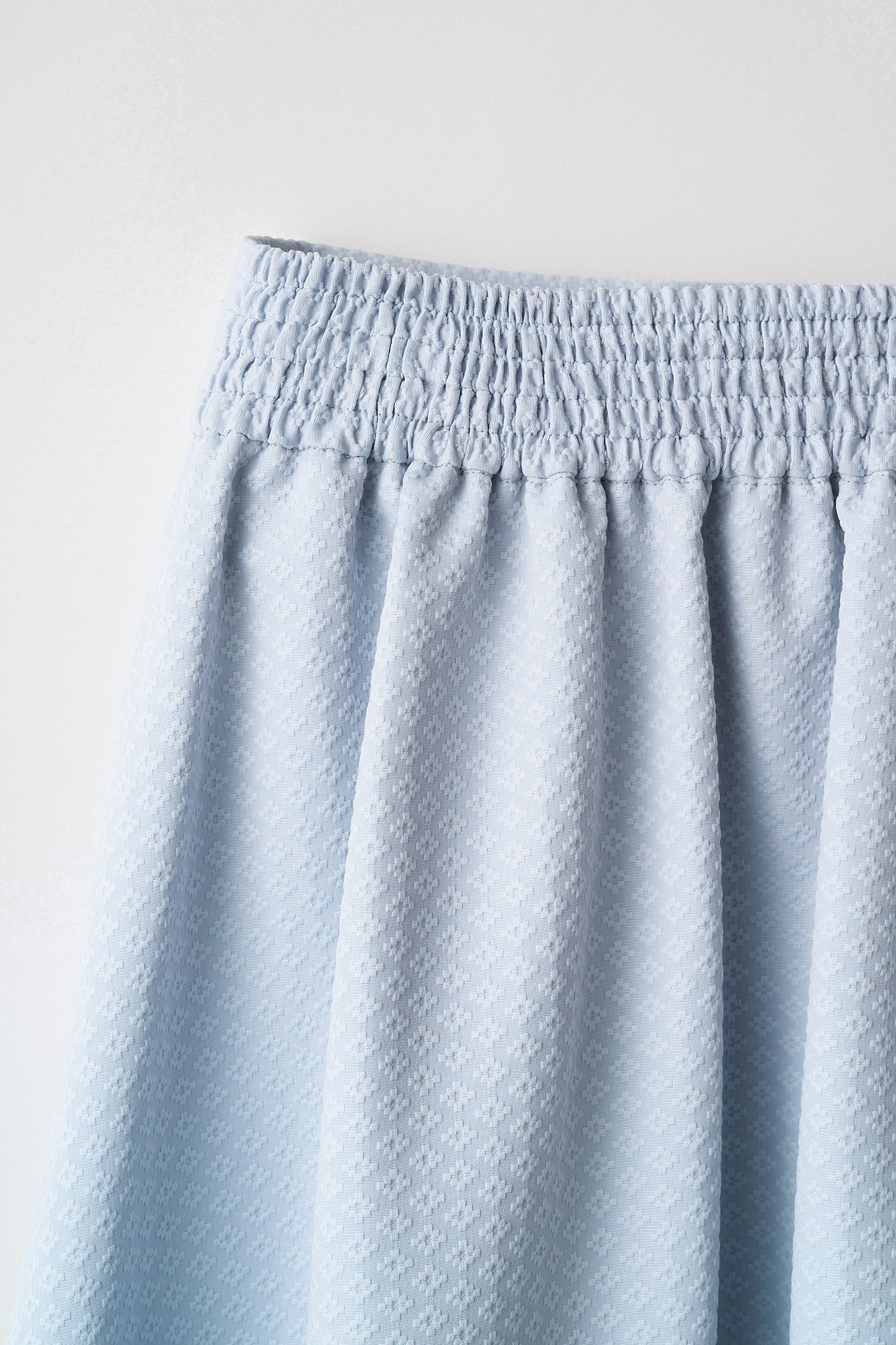 Blooming jacquard skirt (Blue gray)