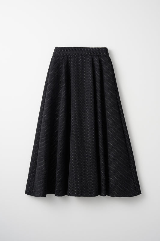 Blooming jacquard skirt (Black/dot)