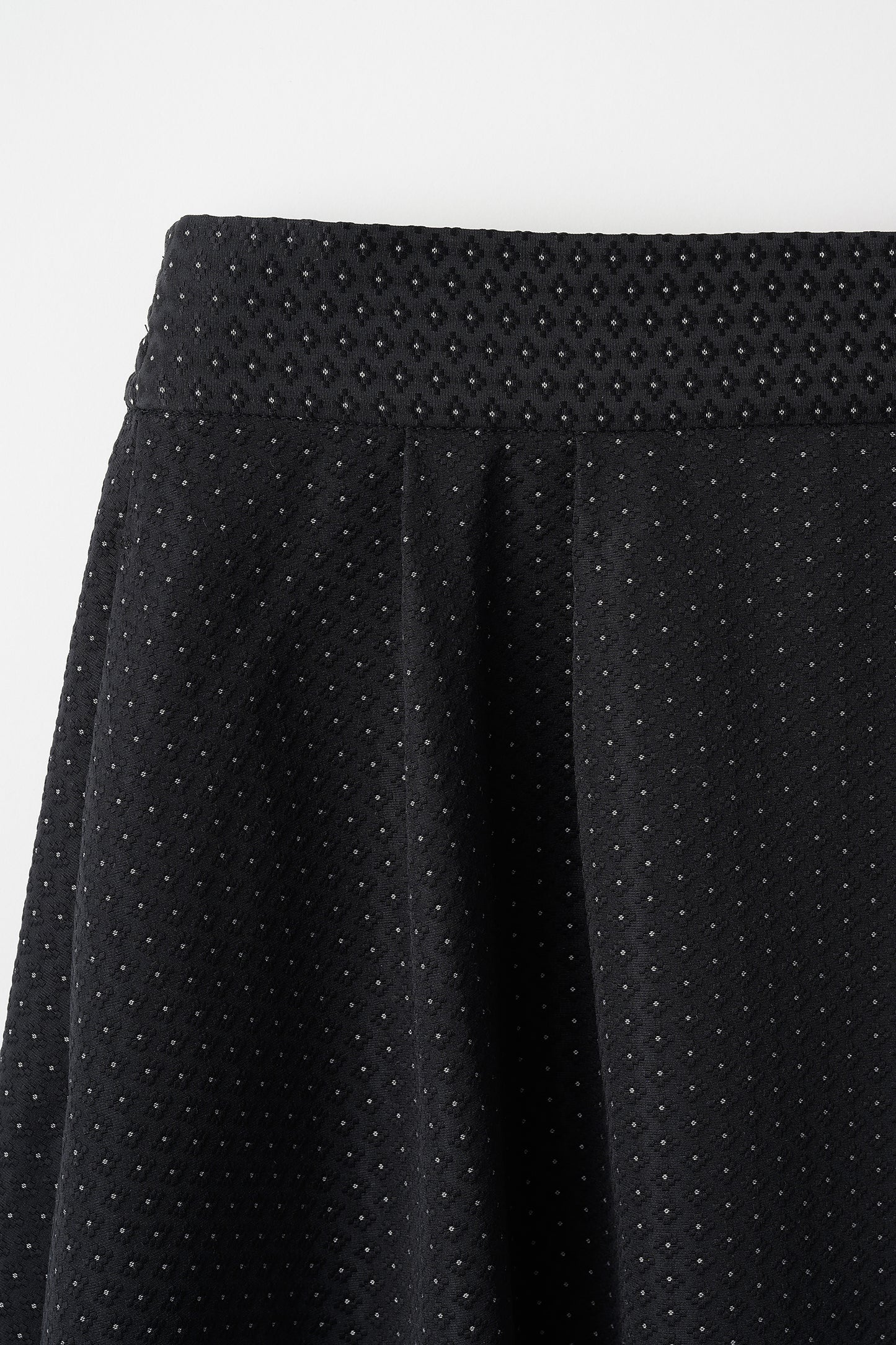 Blooming jacquard skirt (Black/dot)