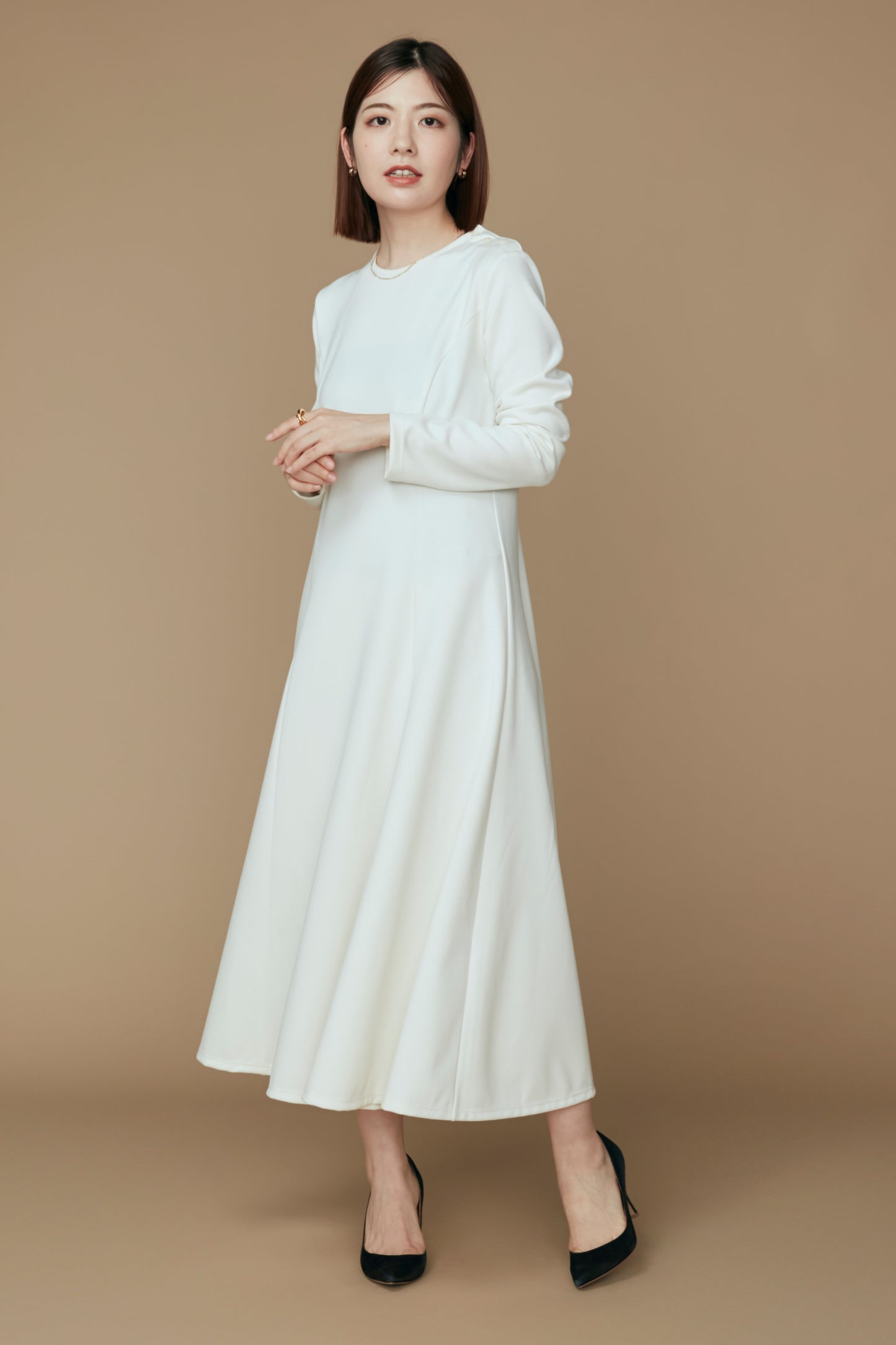 Daily jersey dress (Ivory)