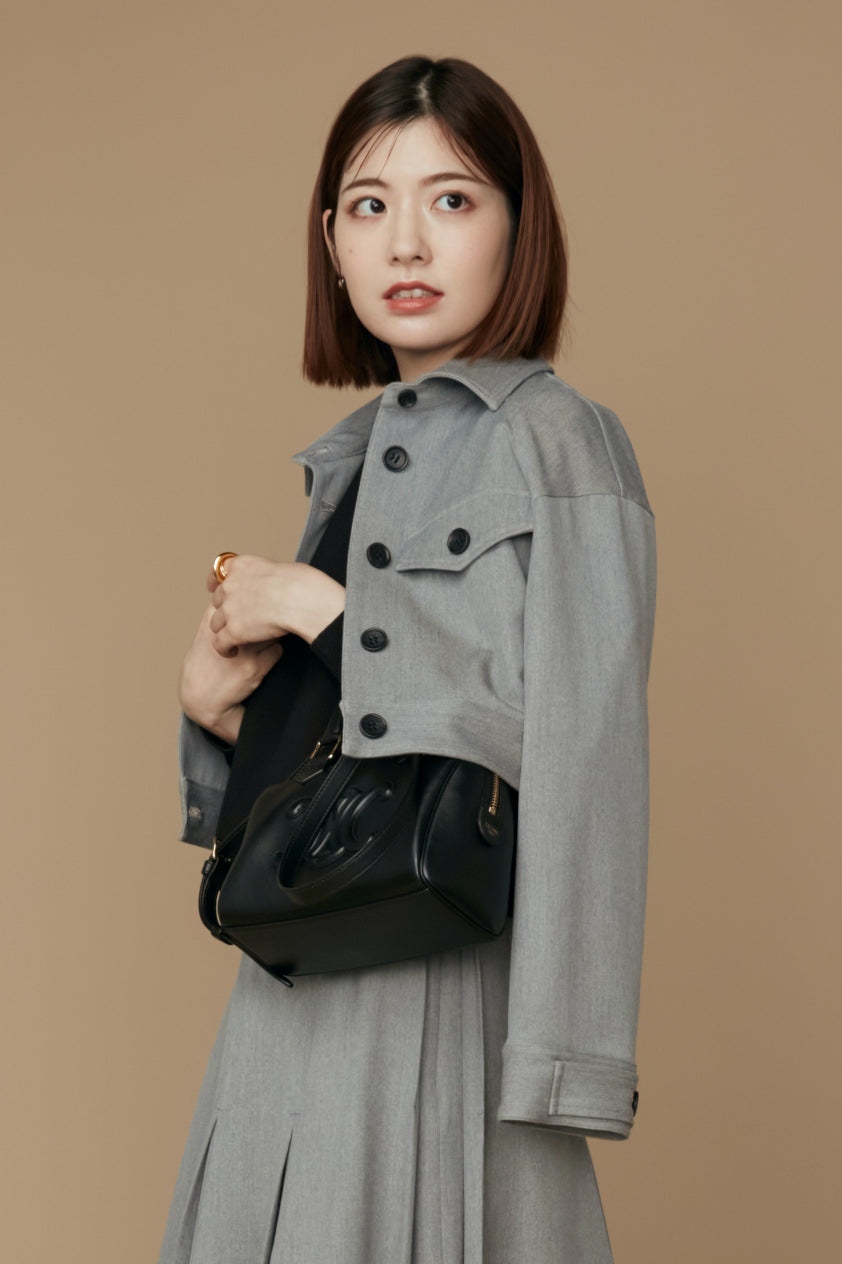 Gentle blouson (Light gray)