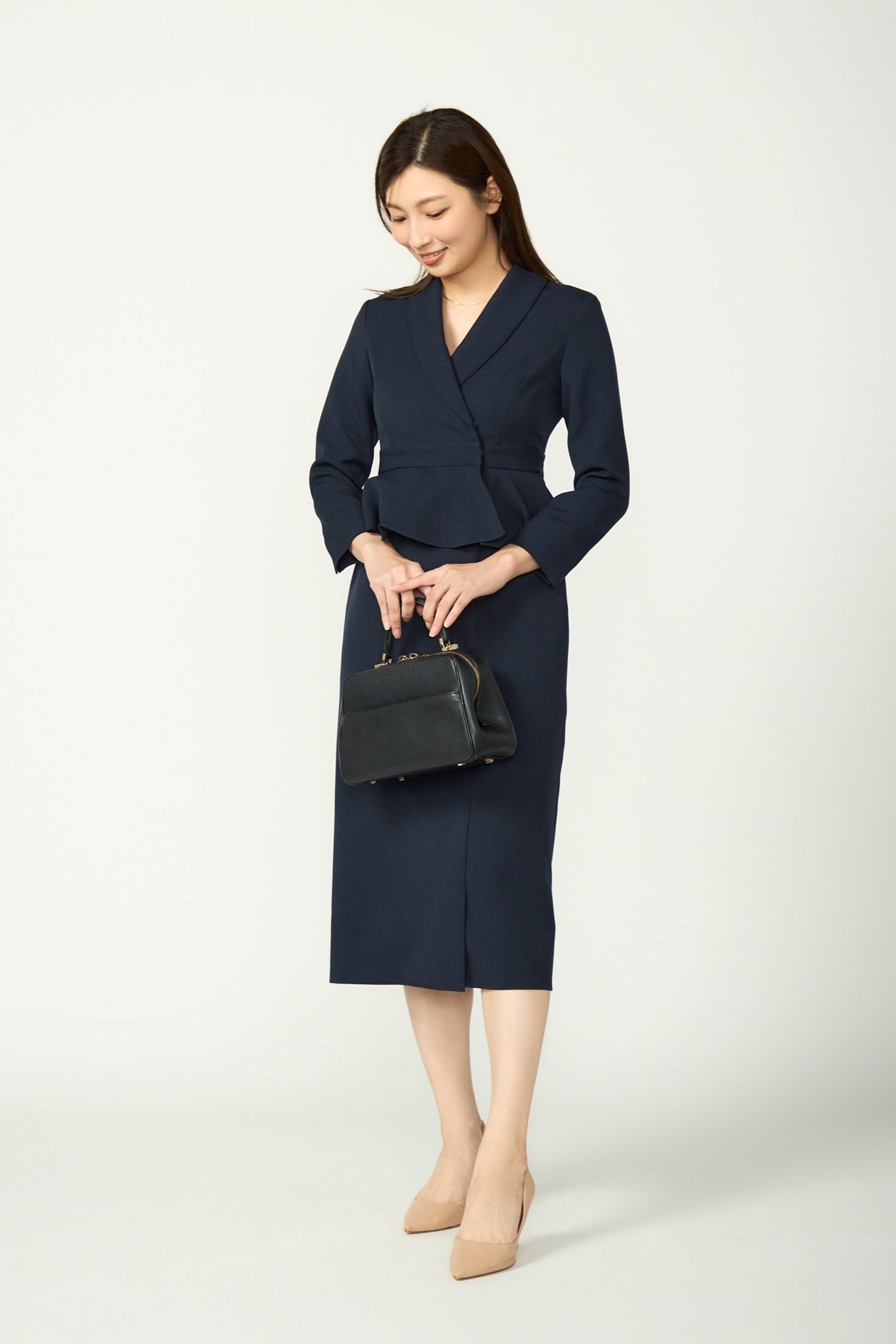 【新品】 Audire アウディーレ　ワンピース　オケージョン　お受験　ネイビー Royal jersey one piece (Navy) – Audire