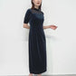 Restaurant velours dress (Navy)