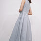 Tears cut-work dress (Blue gray)