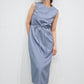 Everywhere jacquard dress (Blue gray)