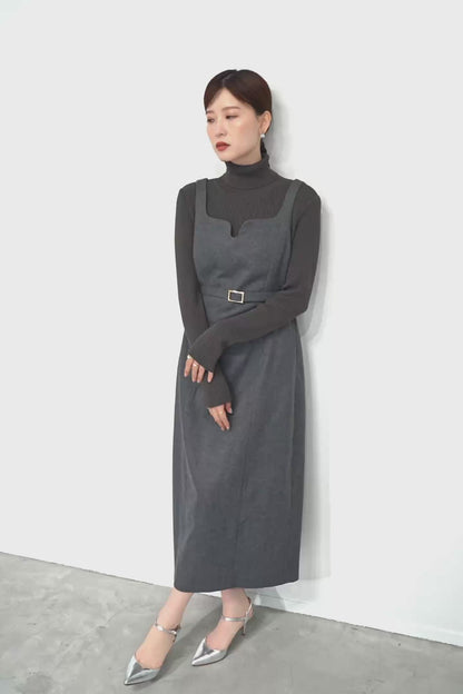 Wool  jumper skirt (Heather gray)