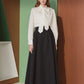 Blooming jacquard skirt(Navy)
