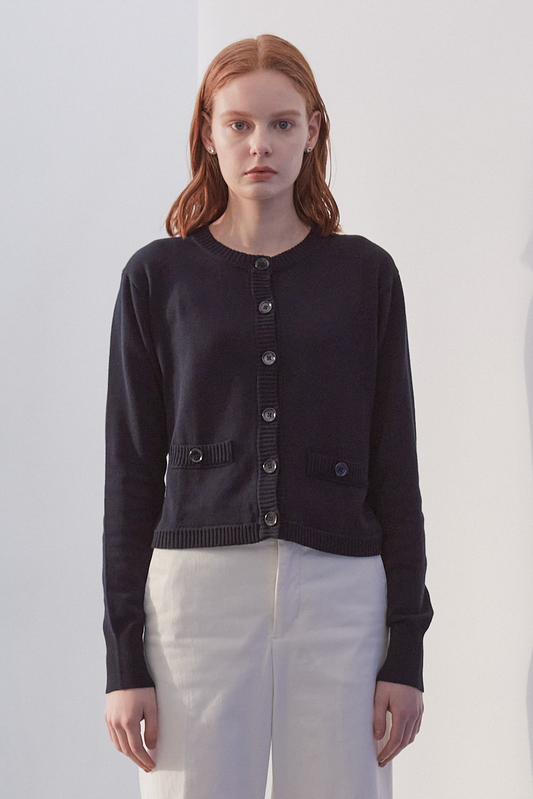 All day knit cardigan(Navy)