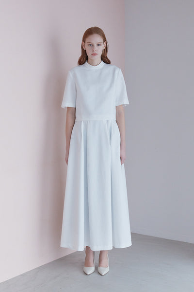 Blooming jacquard skirt(White) – Audire