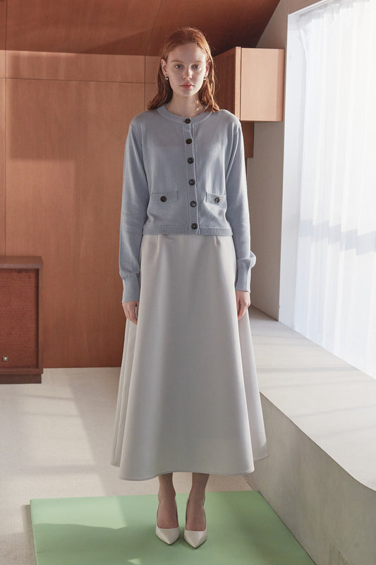 All day knit cardigan(Saxe blue)