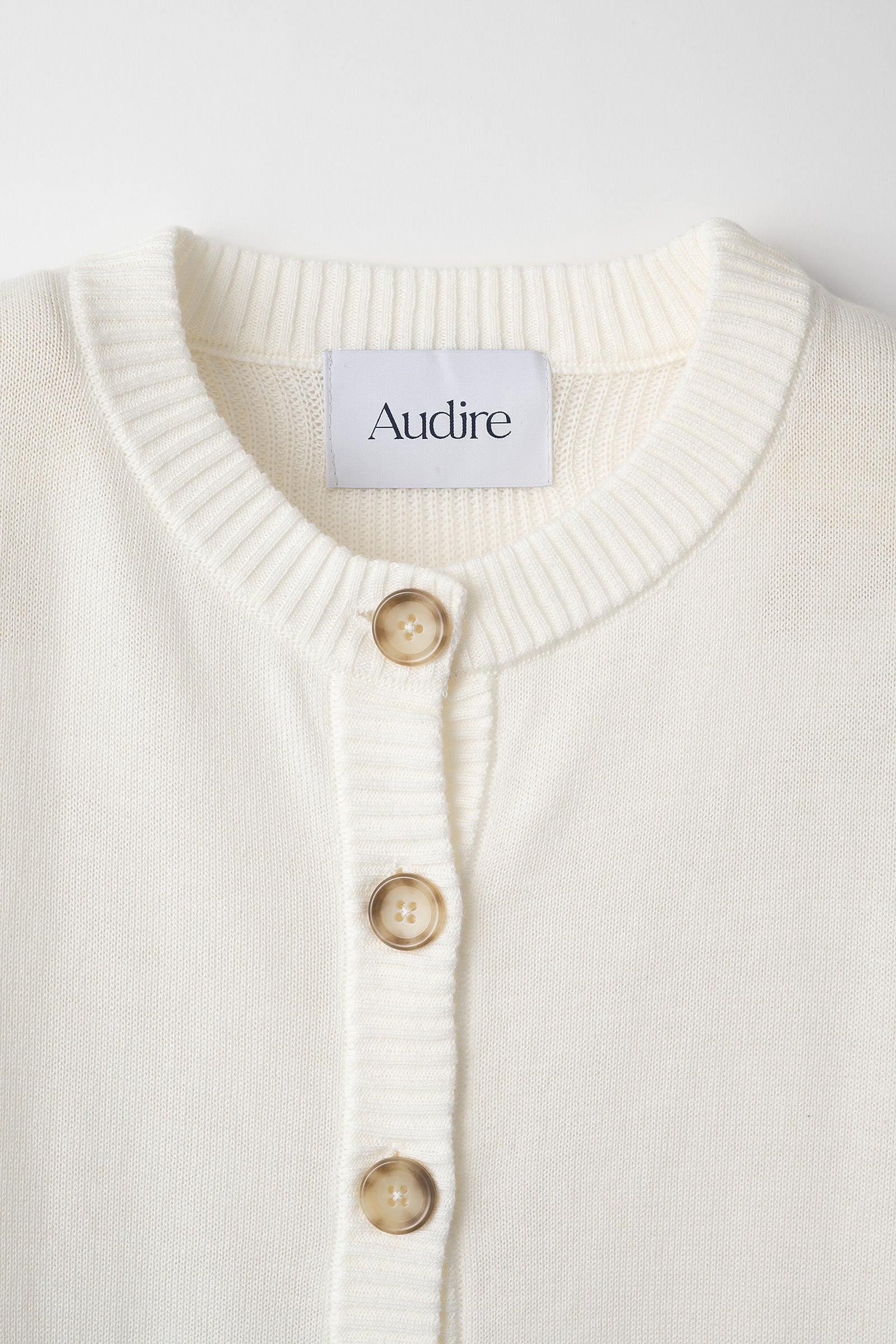 All day knit cardigan(Off white) – Audire