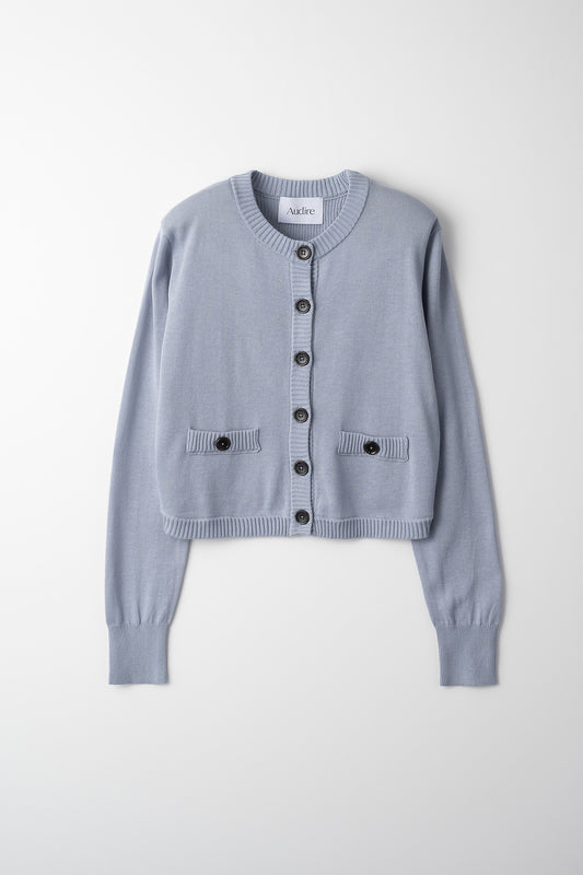 All day knit cardigan(Saxe blue)