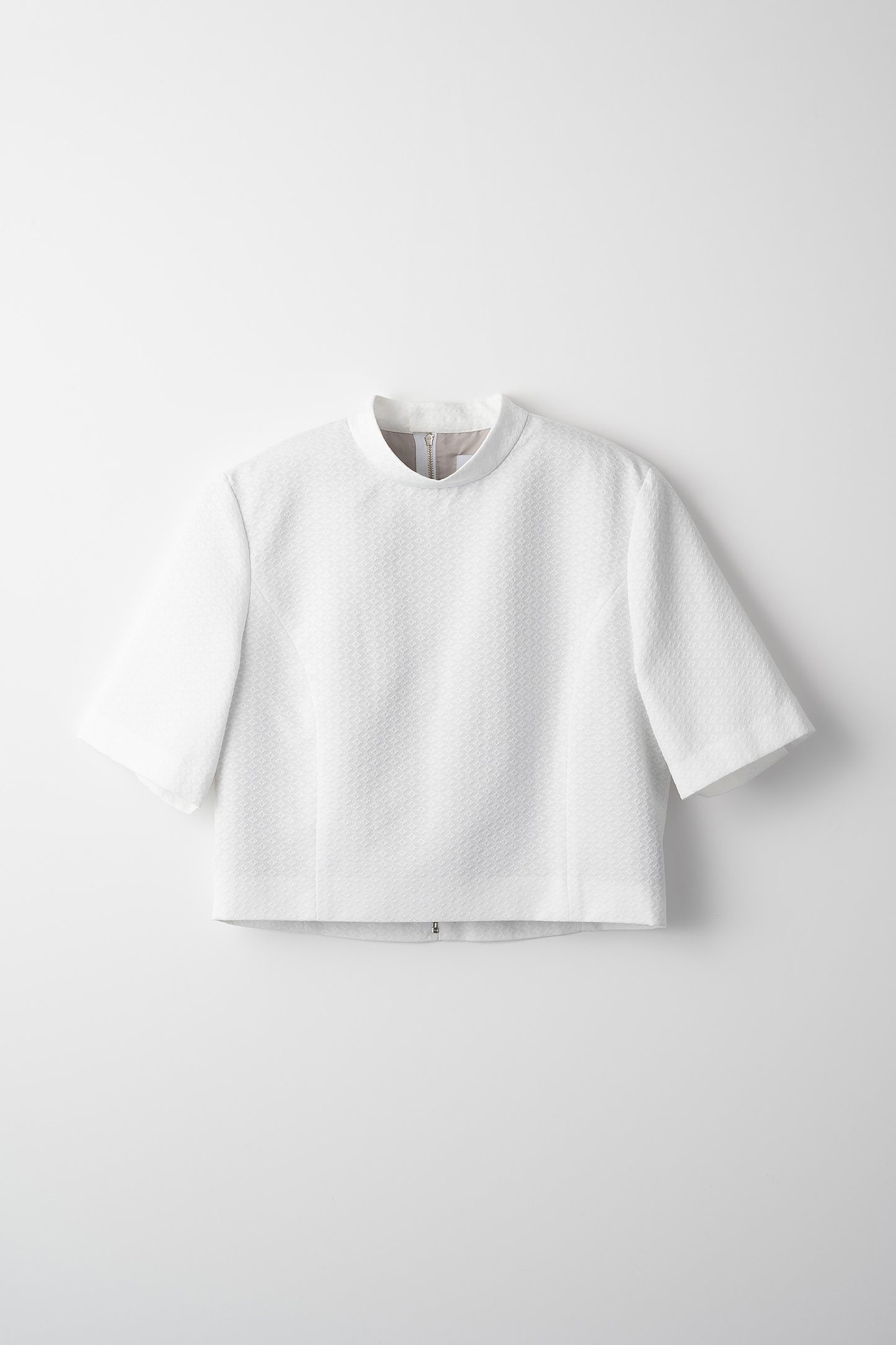 Blooming jacquard tops(White)
