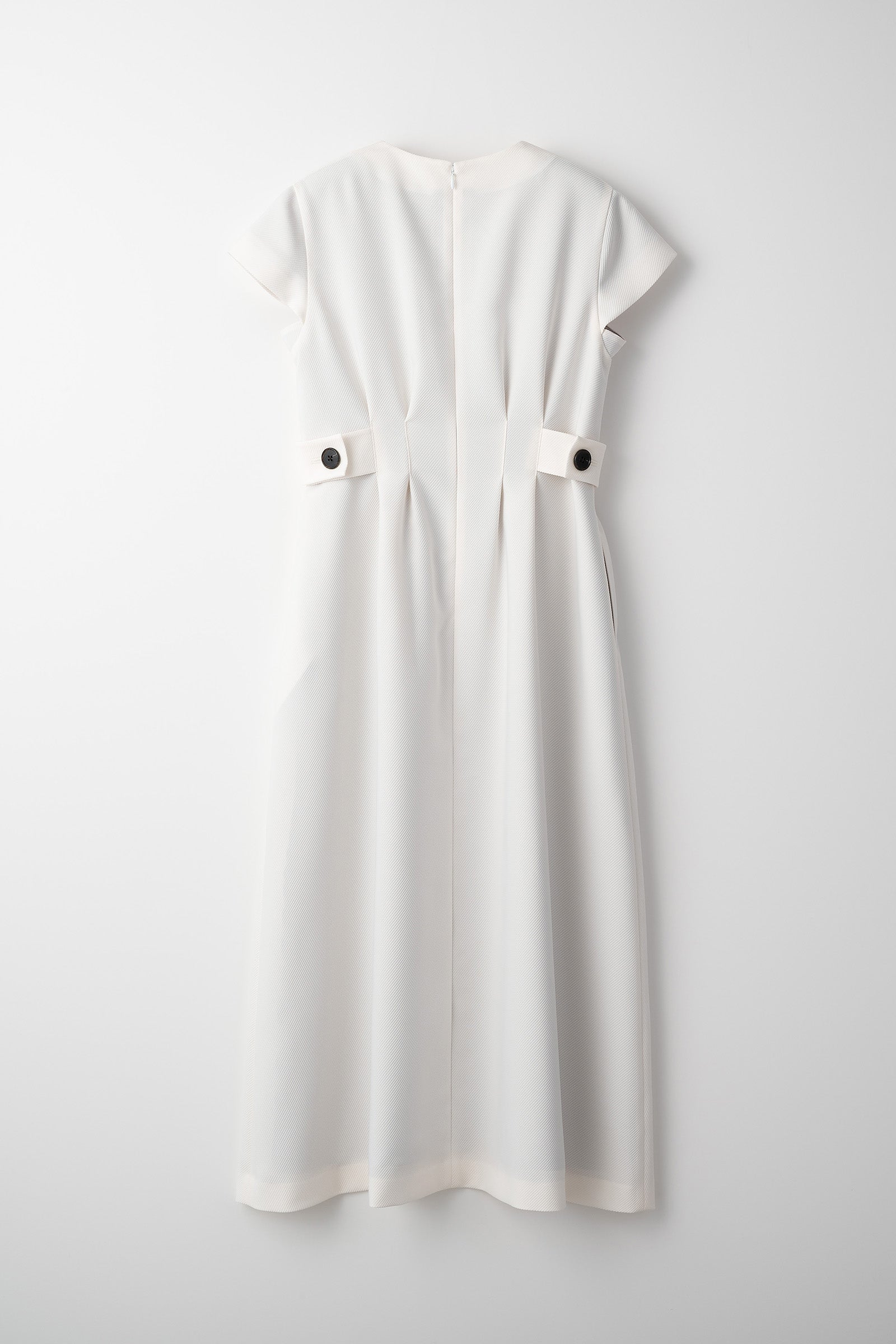 audire Waist tuck dress(White)S size袖丈半袖