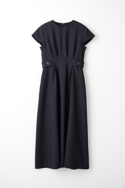 Waist tuck dress(Navy)