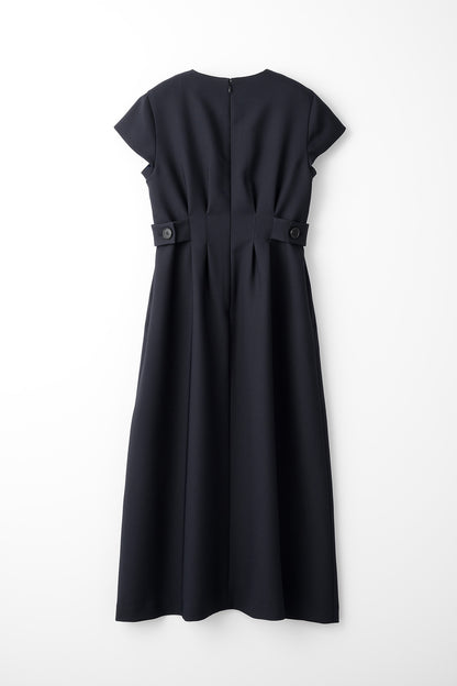 Waist tuck dress(Navy)