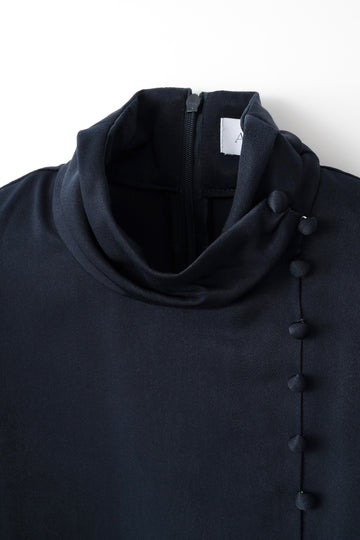 Audire drape blouse (Navy) main image 1