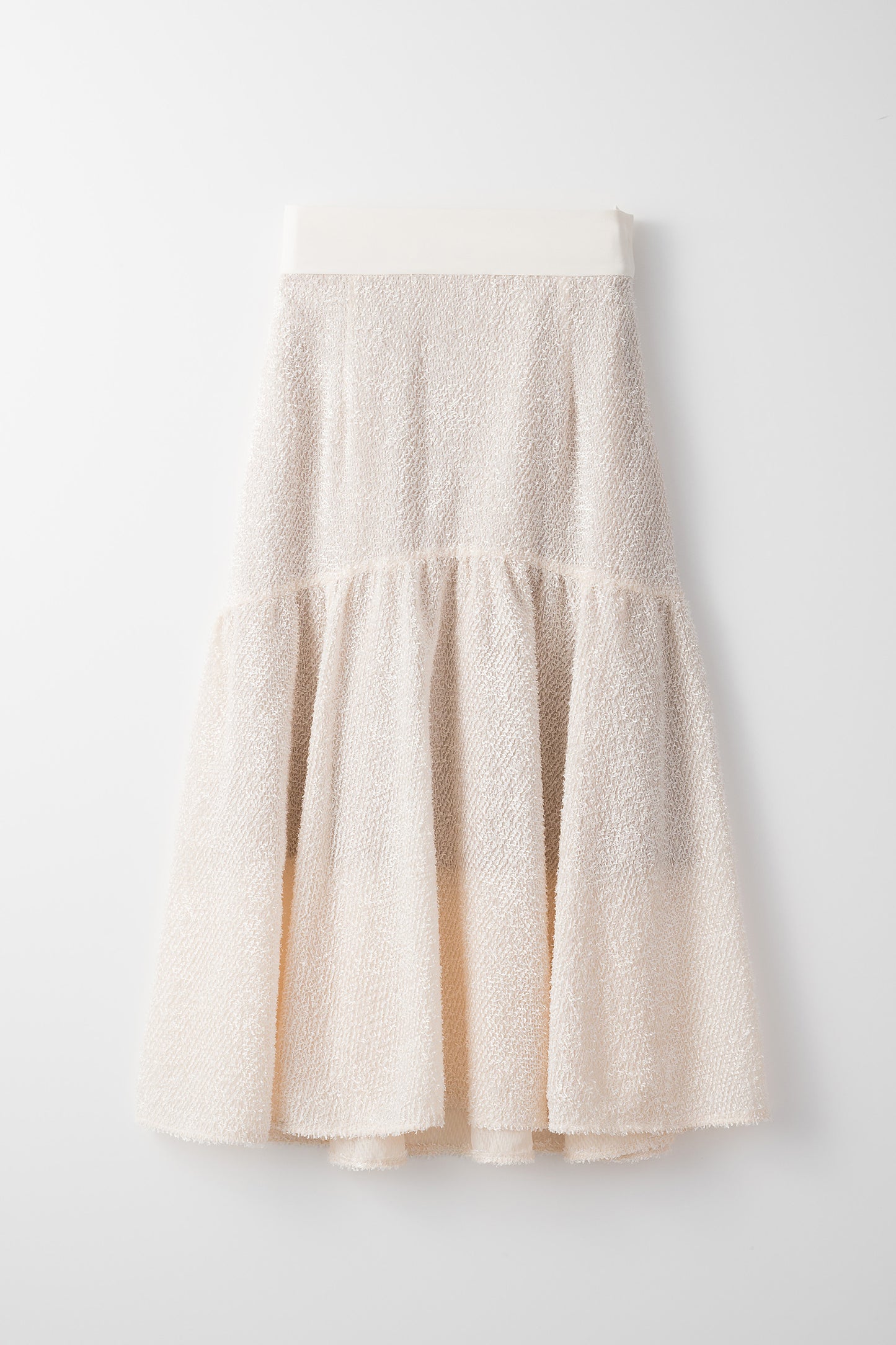 Airy jacquard skirt (White)