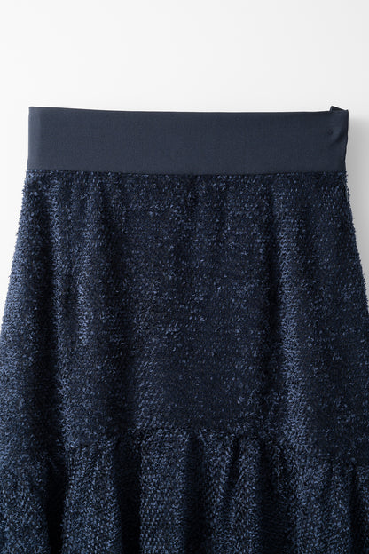 Airy jacquard skirt (Navy)